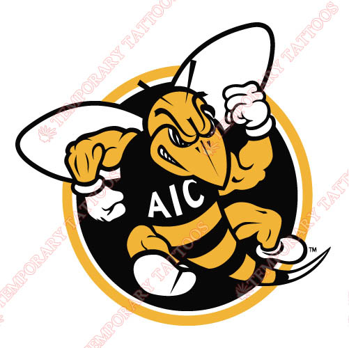 AIC Yellow Jackets 2009-Pres Alternate Logo6 Customize Temporary Tattoos Stickers N3691